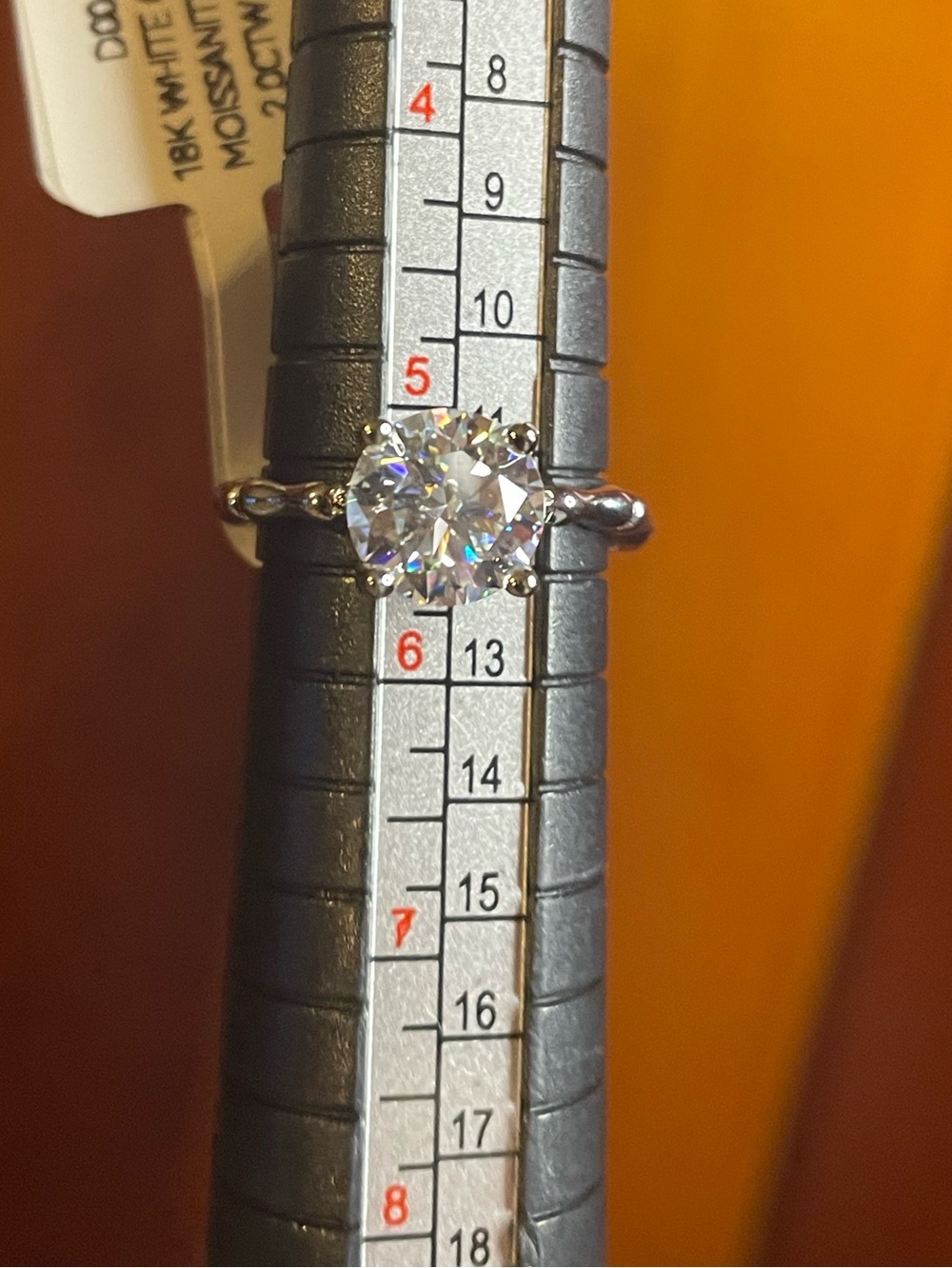 Moissanite Solitaire 2 CTW White Gold Plated